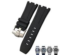 JQQJZLC 28mm Soft FKM Fluoro Rubber Watchband for AP Strap Audemars Piguet Royal Oak Offshore Diving Waterproof Sports Watch Band
