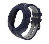 JQQJZLC 2IN1 Case Silicone Watch Band for Samsung ultra 47mm Watch Sports Strap of Solid color integrated Watchbands