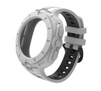 JQQJZLC 2IN1 Case Silicone Watch Band for Samsung ultra 47mm Watch Sports Strap of Solid color integrated Watchbands