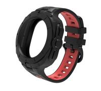 JQQJZLC 2IN1 Case Silicone Watch Band for Samsung ultra 47mm Watch Sports Strap of Solid color integrated Watchbands