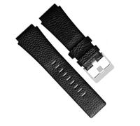 JQQJZLC 33 * 24mm Convex End Italian Leather Watch Band For Bell Series BR01 BR03 Bracelet Belt Ross Rubber Man Strap