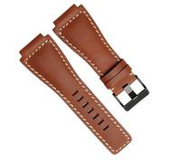 JQQJZLC 33 * 24mm Convex End Italian Leather Watch Band For Bell Series BR01 BR03 Bracelet Belt Ross Rubber Man Strap