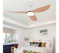 JQQJZLC 46'' Ceiling Fan Lights with Remote Control Large Chandelier Fan Light led 3 Colour 6 Speed Reversible Silent Ceiling Fans with Lights for Living Room Bedroom Flush Mount Ceiling Light Fan-c