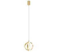 JQQJZLC 6.7inch 17W LED Chandelier Pendant Lighting Creative Geometric Circular Hanging Light fixtures Nordic Modern Golden Kitchen Island with Adjustable Ceiling Pendant Lights Made in China Produced