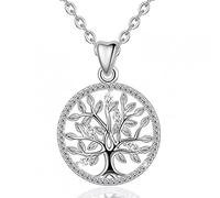 JQQJZLC 925 Sterling Silver Tree of life Pendant Necklaces Jewelry for Women Jewelrys Accessories