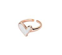 JQQJZLC Accessories Colorful Drop Glaze Sweet Romantic Valentine's Day Gift Silver Color Resizable Opening Ring For Women n Jewelry