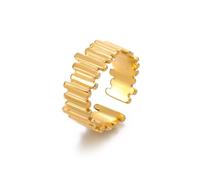JQQJZLC Accessories Creative Irregular Cute Bark Silver Color Female Resizable Opening Rings