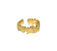 JQQJZLC Accessories Irregular Geometric Abstract Silver Color Female Resizable Opening Rings