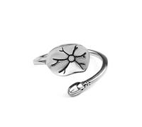 JQQJZLC Accessories Literary Lotus Retro Simple Silver Color Female Resizable Opening Rings
