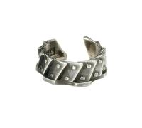 JQQJZLC Accessories Retro Silver Gear Male Silver Color Female Resizable Opening Ring For Women n Jewelry Party Birthday Gift