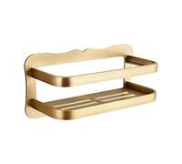 JQQJZLC Bathroom Shelves Floating Shelves Bathroom Space Aluminum Shelf, Bathroom Shelf Home Retro Bathroom Shower Storage Rack Wall-mounted Rack for Bathroom Storage