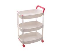 JQQJZLC Bathroom Shelves Kitchen Storage Cabinets Mobile Trolley Rack Plastic Floor Gap Kitchen Multi-layer Storage Rack Bathroom Gap Storage Rack with Wheels Kitchen Shelves (Color : Blue-4Layer)