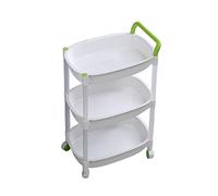 JQQJZLC Bathroom Shelves Kitchen Storage Cabinets Mobile Trolley Rack Plastic Floor Gap Kitchen Multi-layer Storage Rack Bathroom Gap Storage Rack with Wheels Kitchen Shelves (Color : Blue-4Layer)