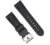 JQQJZLC Black Orange Rubber for Watch Strap Silicone Waterproof Tape Wrist Bracelet