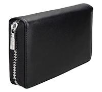 JQQJZLC Blocking Leather Business Wallet Billfold Wallet Holder Long Wallet Zipper Coin Purse Phone Pouch Trendy