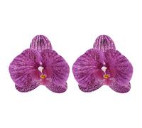 JQQJZLC Boho 3D Flower Dangle Earrings for Women Exaggerated Large Butterfly Orchid Floral Statement Charms Drop Lightweight Elegant Dangling Wedding Birthday Beach Jewelry Gifts
