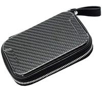 JQQJZLC Carbon Fiber Wallet Card Package RFID Anti-Theft Brush Hand Card Bag Can Accommodate Banknotes/Keys/Cash/12 Cards (Color : Black)