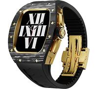 JQQJZLC Carbon Fiber Watch Case and Fluorine Rubber Watch Strap Mod Kit，For Series 8 7 45mm，RM Modification Set watch band case，For iwatch SE/4/5/6 Upgradation