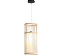 JQQJZLC Ceiling Lamp Natural Bamboo Rattan Woven Hanging Light Creative Pendant Light Adjustable Drop Lantern for Restaurant Vintage Chandelier Weaving Round Pendant Hanging Lamp Fixture Made in China