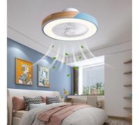 JQQJZLC celing Fan with Lighting 6 Speed Silent, Modern Ceiling Fans with Lights and Remote Reversible dc Motor, Invisible Ceiling Fan Chandelier Light with Timing Living Room Bedroom -Pink
