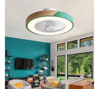 JQQJZLC celing Fan with Lighting 6 Speed Silent, Modern Ceiling Fans with Lights and Remote Reversible dc Motor, Invisible Ceiling Fan Chandelier Light with Timing Living Room Bedroom -Pink