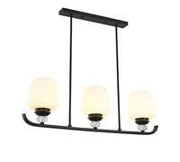 JQQJZLC Chandelier Creative Bar Table Dining Chandelier,Garden Dining Room Glass Lighting Lamps,American Three-Head Dining Room Light-A 3Lights Face Down (B 3lights Upward)