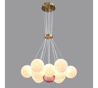 JQQJZLC Chandelier Modern Creativity 3D Printed Ceiling Chandelier Ceiling Night Light Universe Planet Moon Creativity Lantern Dinning Room Bar Pendant Lights Home Child Bedroom Led Chande