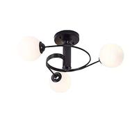 JQQJZLC Chandeliers, Household Ceiling Lights, E27 Industrial Ceiling Light 5 Lights Flush Mount Pendant Light Lighting Fixture,Golden,3 Lights (Black. 5 Lights)