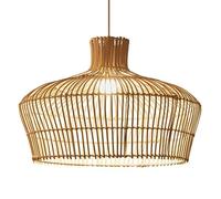 JQQJZLC Chinese Rattan Pendant Lamp Hotel Restaurant Decorative Woven Chandelier Country Retro Rattan Art Hanging Lights E27 Base Height Adjustable Suspension Antique Lantern for Dining Table Bar