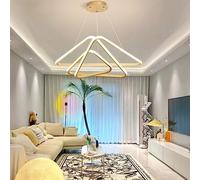 JQQJZLC Circle Dimmable Pendant Light Iron and Acrylic Chandelier 3000-6500K LED Hanging Lamp Minimalist Suspension Lighting Lighting Decoration Suitable for Restaurant Bar Pavilion Clubho