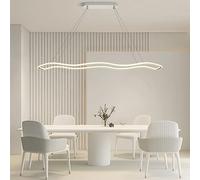 JQQJZLC Closed Wave LED Chandelier Pendant Light LED Hanging Lamp Iron Luminaire Minimalist Indoor Lighting Dimmable Long Home Decor Adjustable Contemporary Lighting for Kitchen Living Roo
