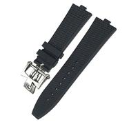 JQQJZLC Convex Type Fluoros Rubber Watch Bands 24x7mm Fit For Vacheron Constantin Overseas Quick Change Device Blue Whtie Black Orange Strap