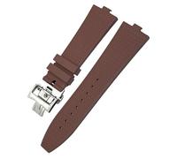 JQQJZLC Convex Type Fluoros Rubber Watch Bands 24x7mm Fit For Vacheron Constantin Overseas Quick Change Device Blue Whtie Black Orange Strap