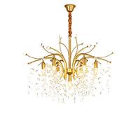 JQQJZLC Creative Light Luxury Crystal Chandelier Lights,E14 Nordic Flower Shape Warm Romantic Personality During Lighting,Living Room Bedroom Dining Room Lamp-Shakin 13 Head (Shakin 7 Head