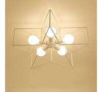 JQQJZLC Creative Moon and Stars Fairy LED Pendant Lamp Chandelier Ceiling Light Kids Children Bedroom Decoration for Hallway, Study Room/Office, Dining Room, Kitchen,Bedroom, Living Room (White Light)