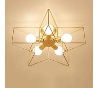JQQJZLC Creative Moon and Stars Fairy LED Pendant Lamp Chandelier Ceiling Light Kids Children Bedroom Decoration for Hallway, Study Room/Office, Dining Room, Kitchen,Bedroom, Living Room (White Light)