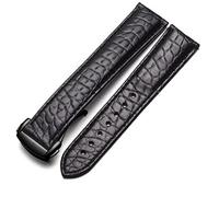 JQQJZLC Crocodile Leather Watch Strap Men And Women Style For Omega Seahorse Deville 18mm 19mm 20mm Original Watch Band