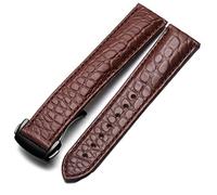 JQQJZLC Crocodile Leather Watch Strap Men And Women Style For Omega Seahorse Deville 18mm 19mm 20mm Original Watch Band