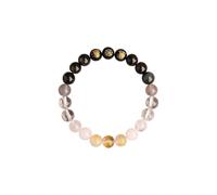 JQQJZLC Crystal Beaded Feng Shui Bracelets, Five Elements God of Wealth Bracelets Attract Lucky Wealthy for Men Women, Natural Stones Stretch Bracelet for Meditation Anxiety Stress Relief