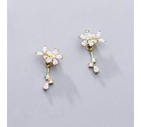 JQQJZLC Earrings for Women, S Earrings Female Korean Art Style Full Diamond Cute Flower Earrings rose ui