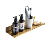 JQQJZLC Exquisite Bathroom Shelves Antique Bathroom Rack Organizer, All-copper Cosmetic Rack, European-style Wall-mounted One-word Partition Storage Rack (Color : 60cm)