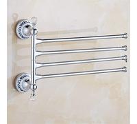 JQQJZLC Exquisite Bathroom Shelves European Style Towel Rack, Crystal Silver Bath Towel Rail, Storage Rack, Antique Bathroom Hardware Pendant Towel Bar (Color : Double Pole)