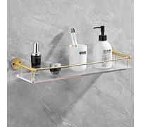 JQQJZLC Exquisite Bathroom Shelves Light Luxury Bathroom Acrylic Rack, Bathroom Washstand Toilet Wall Hanging Storage Rack Bathroom Organizer (Color : 60CM)