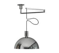 JQQJZLC Farmhouse Industrial Metal Pendant Light Matte Black Modern Light Ceiling Adjustable Swing Arm Gold Chandelier Chrome Dome Hanging Lamp for Dining Room Kitchen Island Living Room