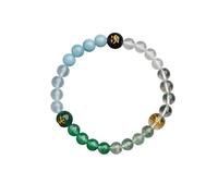 JQQJZLC Fengshui Five Elements Beaded Bracelets for Women Men, Natural Stones Crystal Bracelets for Wealth Luck, Stretch Bracelet for Meditation Release the Pressure Emotional Balance