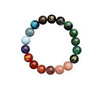 JQQJZLC Fengshui Five Elements Beaded Bracelets for Women Men, Natural Stones Crystal Bracelets for Wealth Luck, Stretch Bracelet for Meditation Release the Pressure Emotional Balance