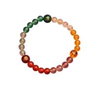 JQQJZLC Fengshui Five Elements Beaded Bracelets for Women Men, Natural Stones Crystal Bracelets for Wealth Luck, Stretch Bracelet for Meditation Release the Pressure Emotional Balance