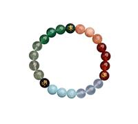 JQQJZLC Fengshui Five Elements Beaded Bracelets for Women Men, Natural Stones Crystal Bracelets for Wealth Luck, Stretch Bracelet for Meditation Release the Pressure Emotional Balance