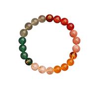 JQQJZLC Fengshui Five Elements Beaded Bracelets for Women Men, Natural Stones Crystal Bracelets for Wealth Luck, Stretch Bracelet for Meditation Release the Pressure Emotional Balance