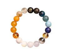 JQQJZLC Fengshui Five Elements Beaded Bracelets for Women Men, Natural Stones Crystal Bracelets for Wealth Luck, Stretch Bracelet for Meditation Release the Pressure Emotional Balance